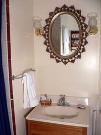 vanity and ornamental mirror